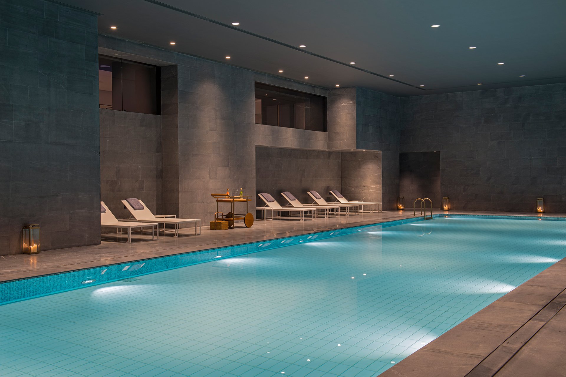 The Sukhothai Shanghai Pool an indoor mtr heated pool